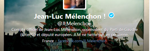 Twitter : Jean-Luc Mélenchon et son CM.